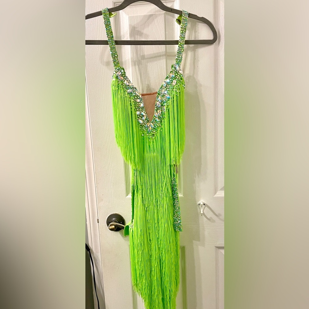 Brand New Green Latin/Rhythm Competition Dress by Jordy